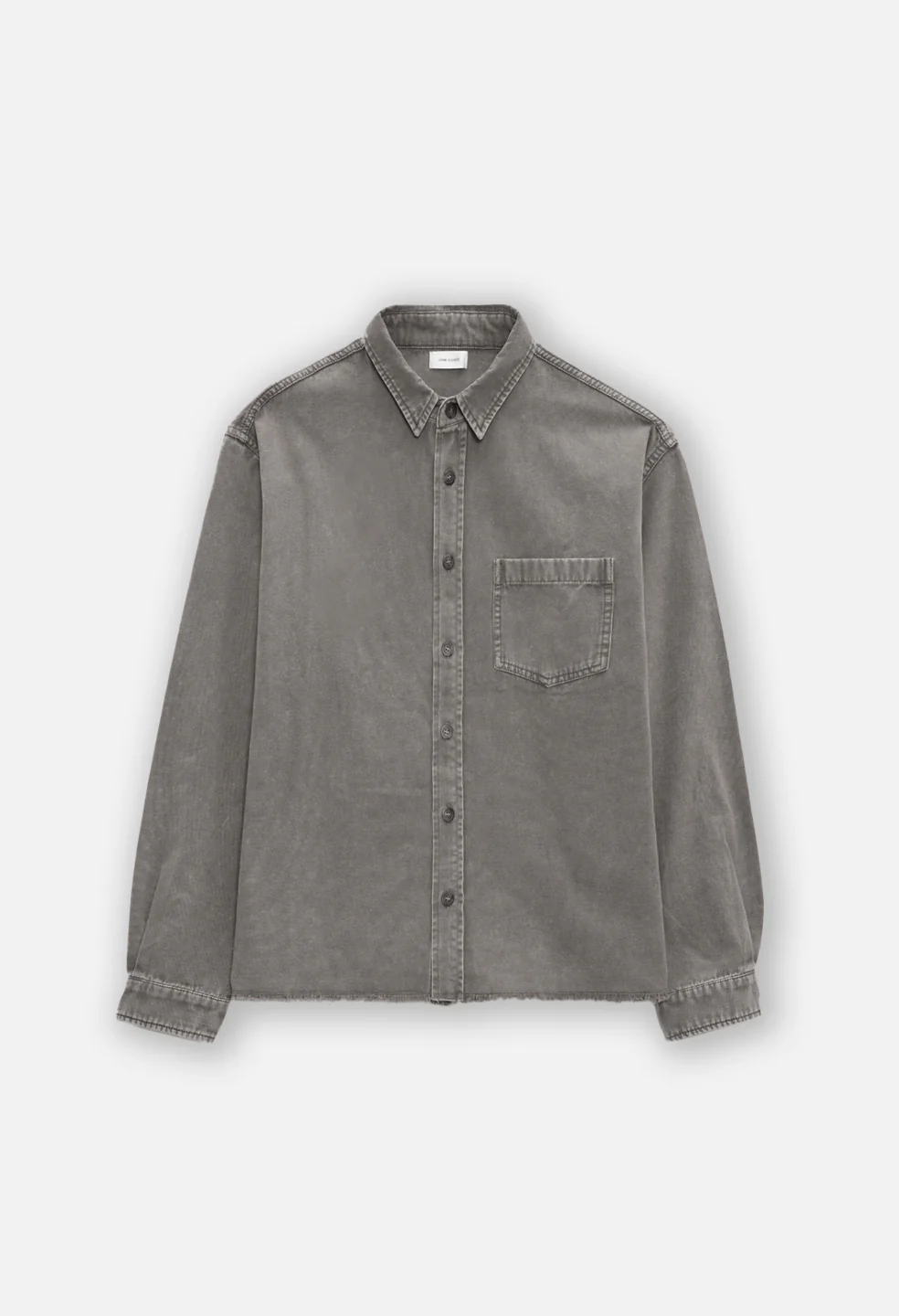 Solid Hemi Oversized Shirt Washed Black