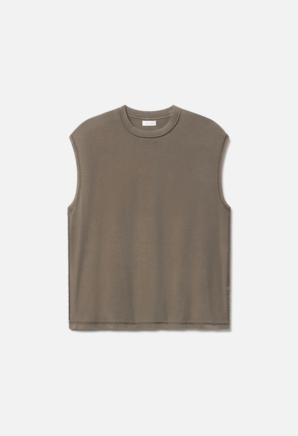 Summer Reversed Cropped Sleeveless Washed Oak
