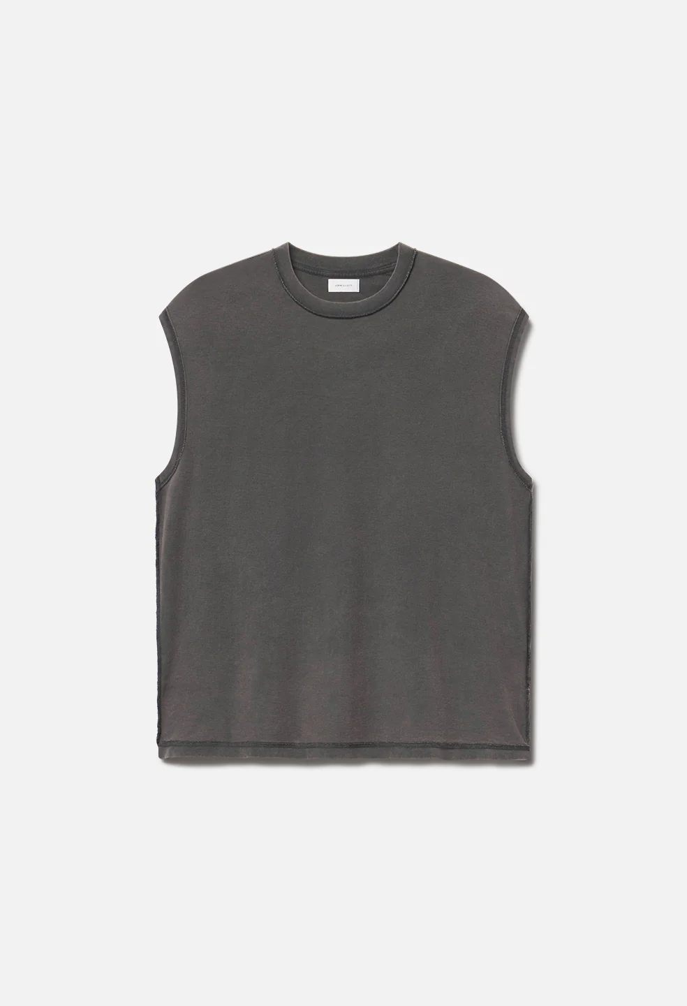 Summer Reversed Cropped Sleeveless Washed Black