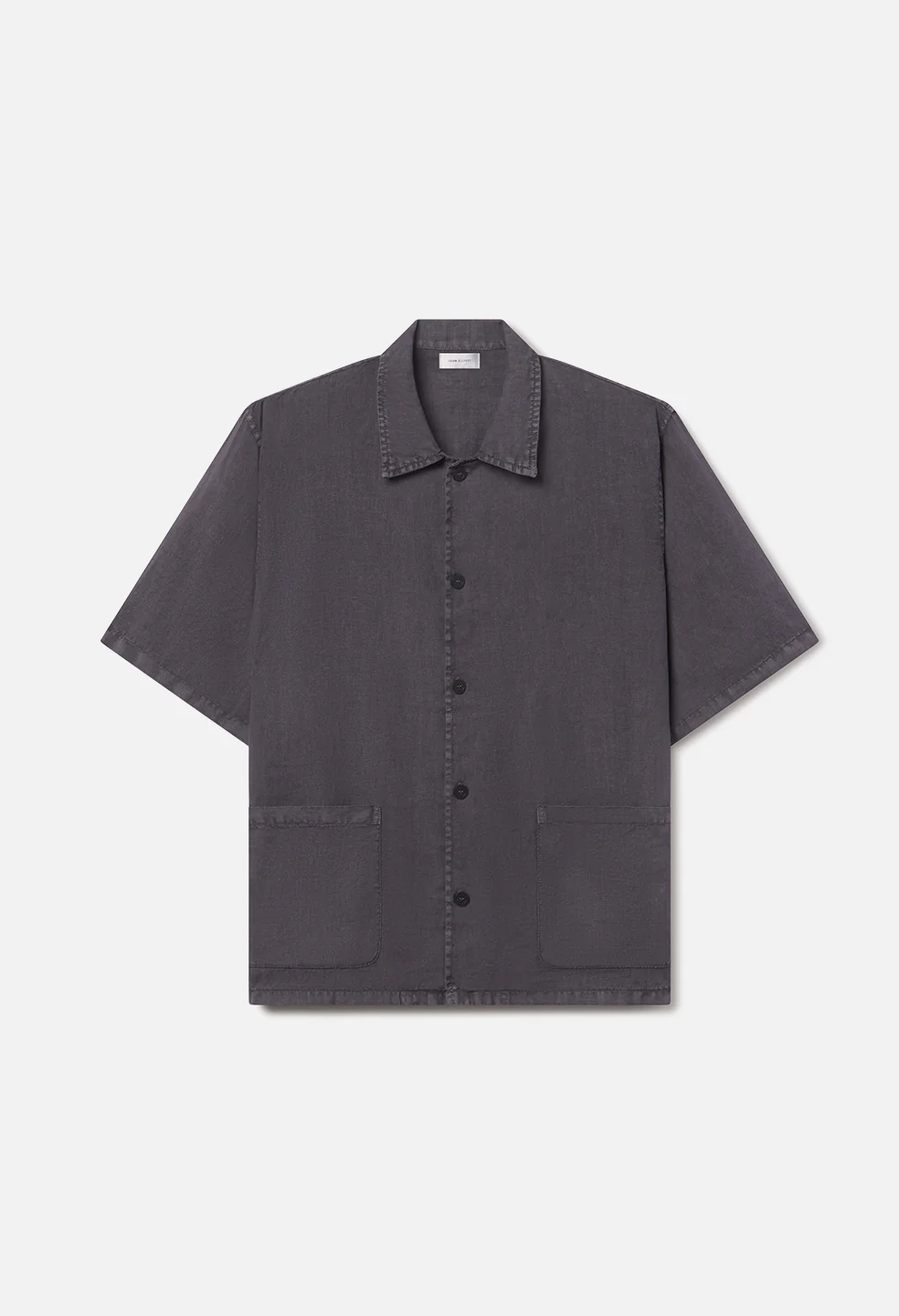Nigril Linen Smoking Shirt Washed Black