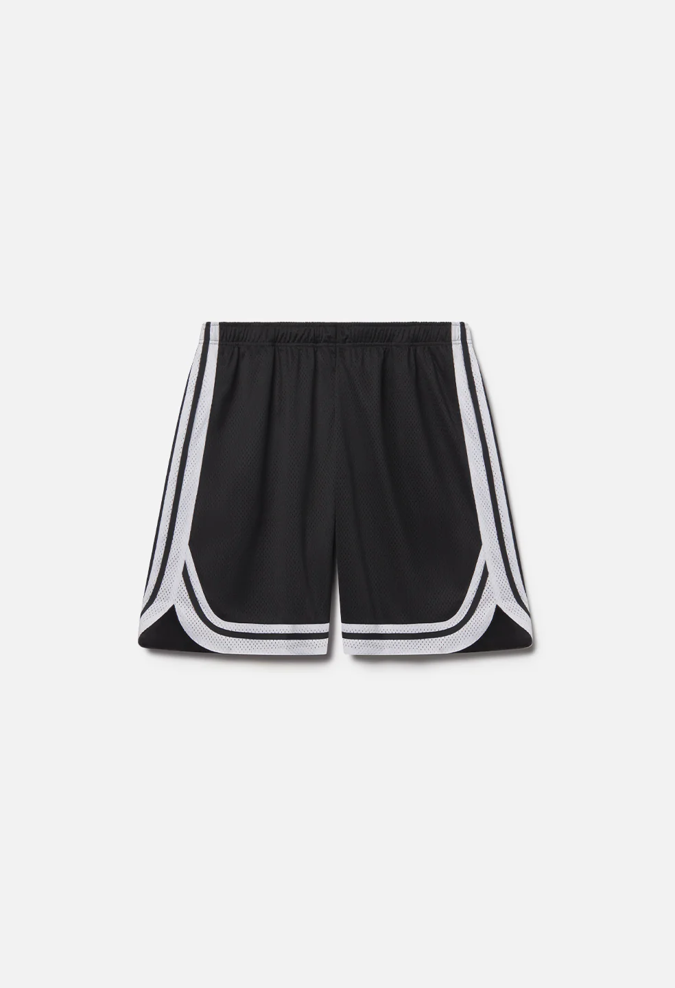 Shaolin Oversized Court Shorts Black x White